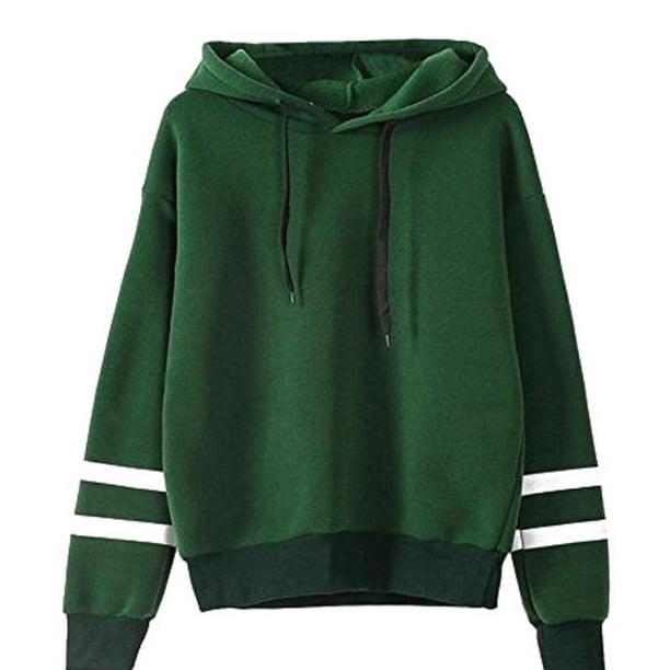Women Patchwork Solid Hoodies Sweater Pullover Hooded Sweatshirt Coat Jacket Top
